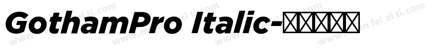 GothamPro Italic字体转换